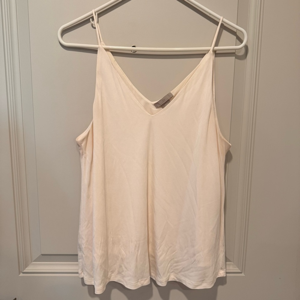 Women's V-Neck Spaghetti Strap Tank Top - Dusty Rose Pink